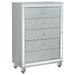 Coaster Furniture Gunnison 5-drawer Chest Silver Metallic