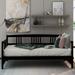 Twin Size Daybed with Wood Slat Support, Wood Sofa Bed Guest Bed w/Rails for Living Room Bedroom, No Box Spring Needed, Espresso