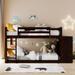 Modern Commercial Grade MDF Board Twin over Twin Bunk Bed with 4 Drawers and 3 Shelves