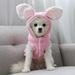 Reheyre Bunny Shape Pet Costume - Cosplay Fleece Hooded Sweatshirt - Winter Two-leg Costume for Dogs and Cats