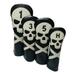 4Pcs Skull Golf Club Head Cover Replacement Driver Wood Headcover