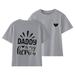 Rovga T Shirt For Girls Tops Kids T Shirt Baby Girls T Shirt Boys Short Sleeve Top Parent Child Sentiment Kids Round Neck Short Sleeve T Shirt