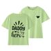 Rovga T Shirt For Girls Tops Kids T Shirt Baby Girls T Shirt Boys Short Sleeve Top Parent Child Sentiment Kids Round Neck Short Sleeve T Shirt