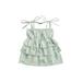 IZhansean 4 Colors Summer Baby Girls Cute Dress Flowers Printed Off Shoulder Sleeveless A-Line Mini Dress Green 0-3 Months