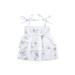 IZhansean 4 Colors Summer Baby Girls Cute Dress Flowers Printed Off Shoulder Sleeveless A-Line Mini Dress White 18-24 Months