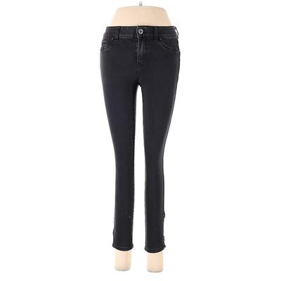 White House Black Market Jeans - Mid/Reg Rise Skinny Leg Denim: Black Bottoms - Women's Size 2 - Black Wash