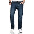 Comfort-fit-Jeans ALESSANDRO SALVARINI "ASMarco" Gr. W30 L32, Länge 32, blau (as202, dunkelblau) Herren Jeans Comfort Fit