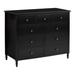 Lark Manor™ Angeletta 9 Drawer Solid Wood Dresser Wood in Black/Brown | 40 H x 48 W x 22 D in | Wayfair 682C48102CB24FB28F3FDD1F8DA6B908