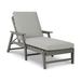 Vrai 78 Inch Adjustable Outdoor Chaise Lounge Gray Frame Cushioned Seat