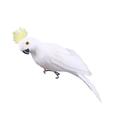 Farfi 25/35cm Handmade Parrot Animal Bird Lawn Figurine Ornament Yard Garden Decor (White 25cm)