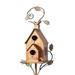 Realhomelove Birdhouse Garden Stakes Metal Bird House with Pole Suitable for Hummingbirds Garden Outdoor Metal Birdhouse Decoration Bird Houses for Courtyard Backyard Patio Outdoor Decor
