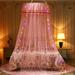 dianhelloya Ruffle Dome Ceiling Mosquito Net Princess Mesh Canopy Dust-proof Bedroom Decor -Light