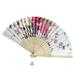 SRstrat Floral Folding Hand Fans for Women Foldable Vintage Fan with Different Flower Patterns Vintage Folding Hand Flower Fan Chinese Dance Party Pocket Gifts Fan for Wedding Party Favors Gifts