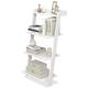 Giantex 4-Tier Ladder Shelf Wooden Leaning Bookshelf Display Rack w/Anti-Tipping Device for Living Room Balcony White