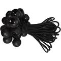 25pcs Plastic Tarp Black Tarp Tent for Camping Canopy Cords Reusable Bungees Tarp Bungee Cords Tie Down Elastic Cord Ball Bungee Tie Down Ball Bungee Elastic Rope Tarpaulin Black