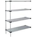 24 Deep x 24 Wide x 96 High 4 Tier Solid Stainless Steel Add-On Shelving Unit