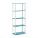 Furinno Turn-S-Tube 5-Tier Square Tubes Display Shelf Light Blue/White