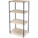 Nexel 5 Tier Vented Plastic Shelving 48 W x 24 D x 74 H Nexelon Finish