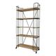 CC Home Furnishings 77 Brown and Black Quimby Five-Tier Bookshelf