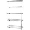 Quantum AD54-2160P Wire Shelving Add-On Kit 60 W x 21 D x 54 H 600 lbs Capacity Carbon Steel Epoxy Coated Green