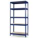 Gymax 73 Metal 5-Tier Garage Storage Rack Shelf Freestanding w/ Adjustable Unit Blue