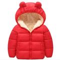 Shldybc Winter Children s Lamb Velvet Cotton-padded Rabbit Ears Padded Baby Cotton-padded Jacket Baby Coat on Clearance( 3-4 Years Red )