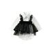 IZhansean 2Pcs Toddler Baby Girls Casual Skirt Set Long Sleeve Shirt Tops + Yarn Tutu Dress Fall Clothes White 3-4 Years
