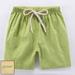 Shldybc Big Boy s Linen Shorts Summer Drawstring Elastic Waist Casual Shorts for Boys with Pockets Summer Savings Clearance( 4-5 Years Green )