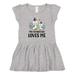 Inktastic Zebra My Granddude Loves Me Girls Toddler Dress