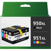 Compatible 950 XL 951 XL High Yield Ink Cartridge Replacement for HP OfficeJet 251dw 276dw 8100 8600 8610 8640 Printer (4 Pack)