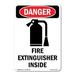 OSHA Danger Sign - Fire Extinguisher Inside | Decal | Protect Your Business Construction Site Warehouse & Shop Area | Made in The USA