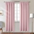 Amay Room Darkening Rod Pocket Curtain Panel Draperies Baby Pink 52 Inch Wide by 120 Inch Long-1 Panel