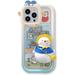 Compatible iPhone 13 3D Phone Case Kawaii Duck Phone Case Girls iPhone 13 Stand Phone Case Girls Duck Stand Phone Case TPU Material Shockproof 6.1 inch Phone case