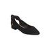 Wide Width Women's The Nevelle Slip On Flat by Comfortview in Black (Size 9 W)