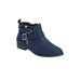 Wide Width Women's The Lux Bootie by Comfortview in Navy (Size 9 1/2 W)