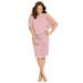 Plus Size Women's Embellished Open Sleeve Dress by Catherines in Wood Rose Pink (Size 32 W)