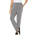 Plus Size Women's Cloud Knit French Terry Jogger Sweatpant by Catherines in Medium Heather Grey (Size 0X)