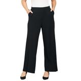 Plus Size Women's Liz&Me® Wide Ponte Pant by Liz&Me in Black (Size 1X)