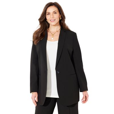 Plus Size Women's Right Fit™ Curvy Blazer by Catherines in Black (Size 22 W)