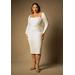 Plus Size Women's Bridal by ELOQUII Bustier Bodice Dress in True White (Size 28)