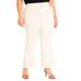 Plus Size Women's The 365 Suit Crop Flare Leg Trouser by ELOQUII in White Swan (Size 24)