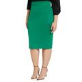 Plus Size Women's Neoprene Pencil Skirt by ELOQUII in Emerald (Size 20)