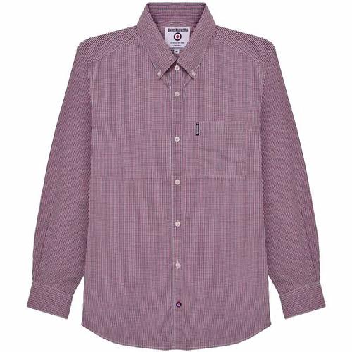 Lambretta Gingham Check Herren Langarm Hemd RWIS1384