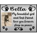 Personalised Name Pet Memorial Plaque Cat Cattery Catio Dog Grave Metal Sign Any Name Or Image Gift Bereavement Memory Paw