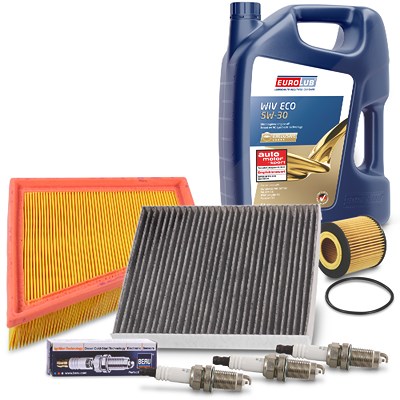 Atec Inspektionspaket Filtersatz SET C +5l 5W-30 Motoröl [Hersteller-Nr. 40580854] für Seat, Skoda, VW