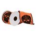 The Holiday Aisle® Freerk Flocked-Glitter Dupion Ribbon Plastic in Orange | 4 H x 4 W x 180 D in | Wayfair 6215EE6F9E174B5196DFBC1529FA46E0