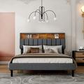 Latitude Run® Antosia Storage Bed Upholstered/Linen in Gray | 44.7 H x 57.1 W x 79.1 D in | Wayfair CFCFFD5932E1455FAD4DD82B4AE8832B