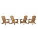 Highland Dunes Klingler Folding Adirondack Chair Plastic/Resin in Brown | 37.8 H x 32.2 W x 37.2 D in | Wayfair 0C95F0788DC54062ADB07385629F8C6F