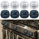 Spencer 4 Pack Baby Proof Clear Stove Knob Covers Child Safety Guards Safety Locks for Oven Stove Top Gas Range (Clear)