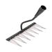 Garden Rake Garden Weeding Rake Rust Resistant Heavy Duty Agricultural Cultivator Rake Sharp Tines Rake for Farm Yard Garden Planting Lawn with 7 Tines